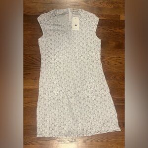 White and Black Cat Patterned Dress